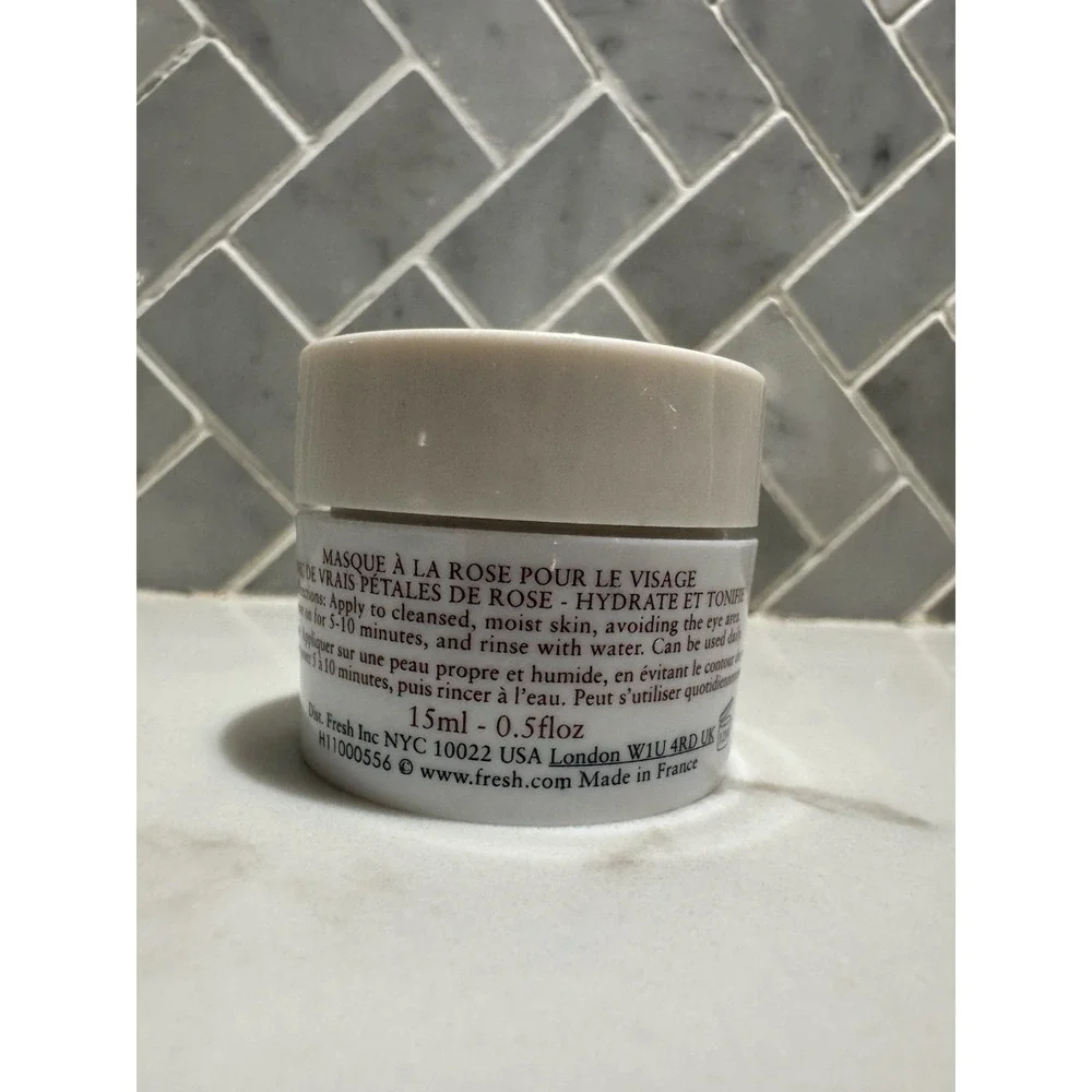 FRESH ROSE FACE MASK INFUSED WITH REAL ROSE PETALS 15 ML/0.5 OZ. Mini Travel